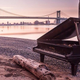 Illustration for article titled Piano mysteriously washes ashore under NYC's Brooklyn Bridge